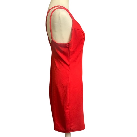 Haute Monde Red Double Strap Cross Back Dresss - Picture 5 of 6